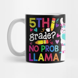 Quarantine Llama 5th Grade 2020 School Social Distance Shirt Funny Back To School Gifts Mug